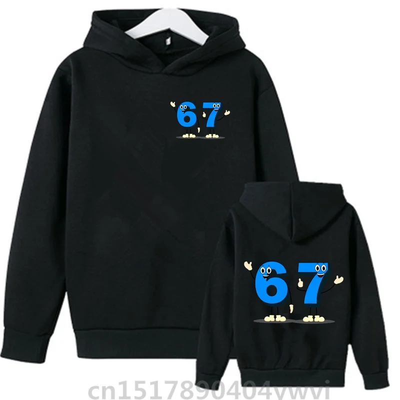 Herbst 67, gesperrt im warmen Kinder-Kapuzenpullover, Viral Slang, für Kinder, lässig, für Jungen und Mädchen, modisch, lustig, bequem, Fleece-Sweatshirt