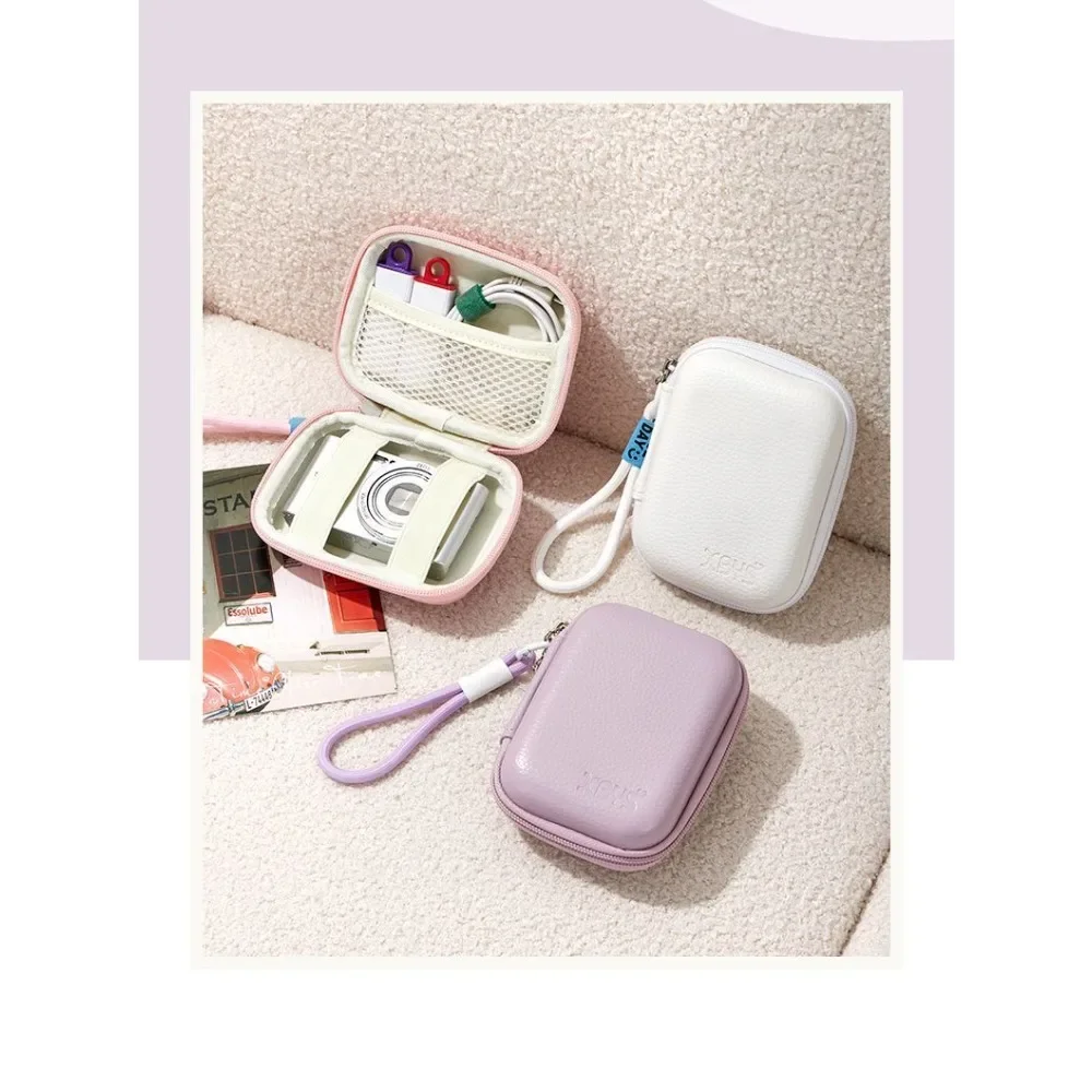 Camera Case Small Travel Cameras Storage Holder Bag for SD Card Camera Accessories PU Leather Hard Shell Digital CCD