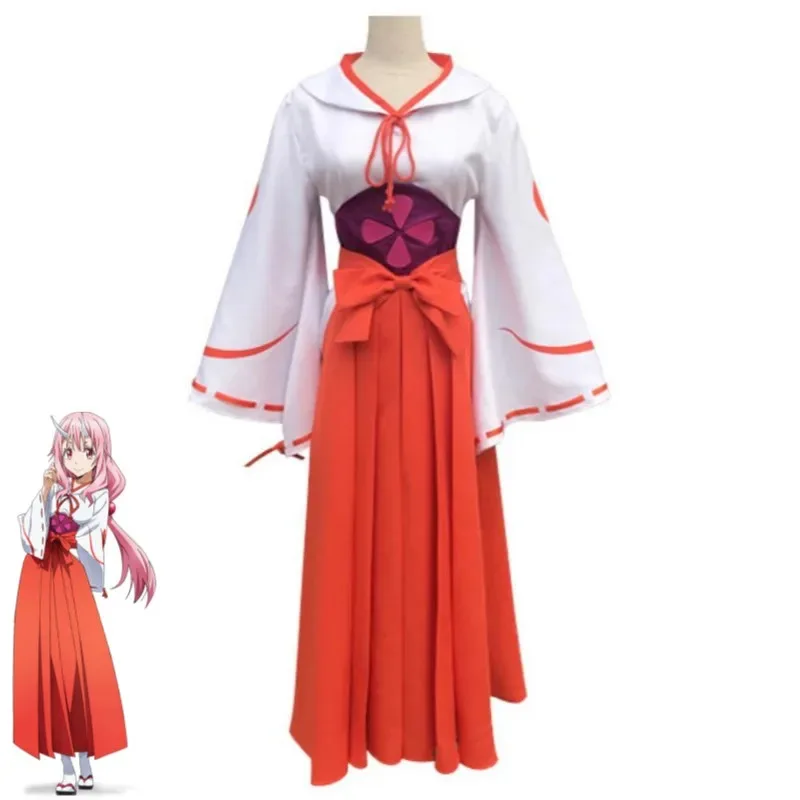 

ss13Anime Shuna That Time I Got Reincarnated As A Slime Косплей Костюм Парик Головной убор Кимоно Униформа Хэллоуин Карнавальный костюм для вечеринки