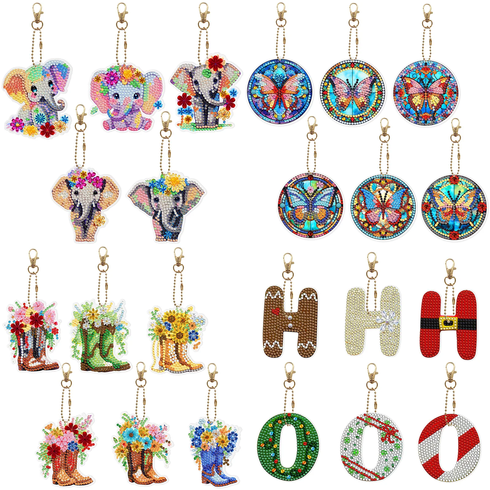 LLavero de doble cara con diseño de oso pequeño, colgante de doble cara para mochila, regalo creativo para amigos, novedad