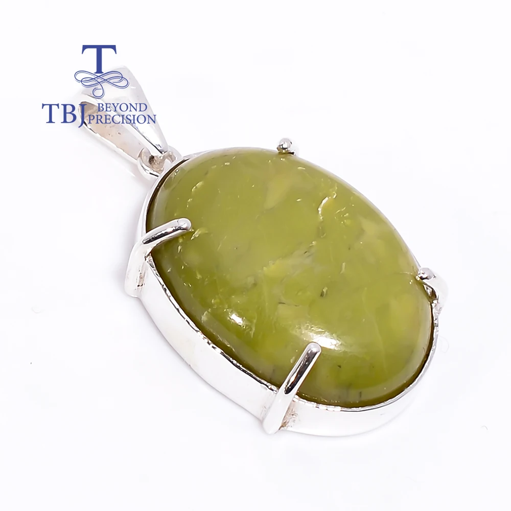 Elegant Handmade Silver Pendant for Women Natural Canadian Jade March Birthstone Mind Gemstone Fine Jewelry for Festival Gift