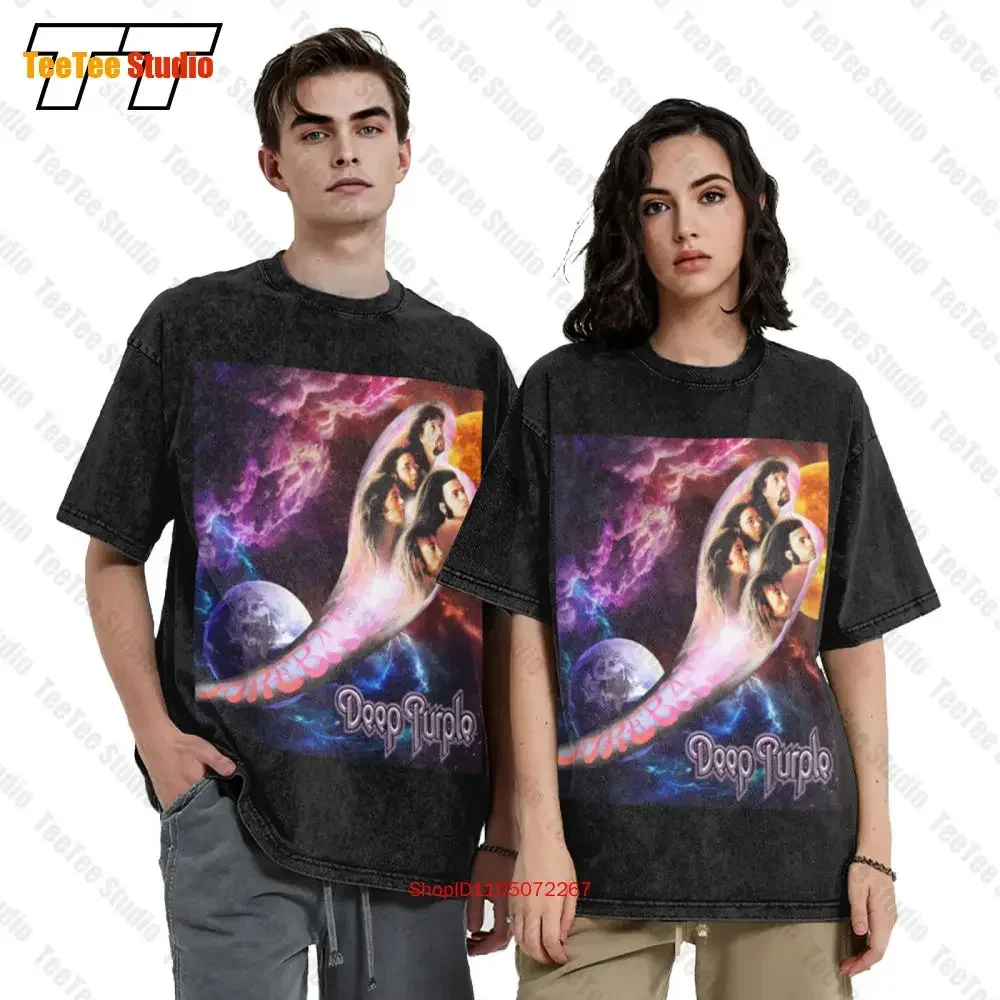 Soft Cotton Vintage Oversized T-Shirt Deep Purple Fireball 47JA