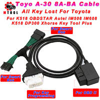 A-30 Cable 8A-BA for Toyota 4A Smart Key Cable OBDSTAR Autel IM508 IM608 K518 Xhorse Key Tool Plus for TMLF19T TMLF19D Toyota-30