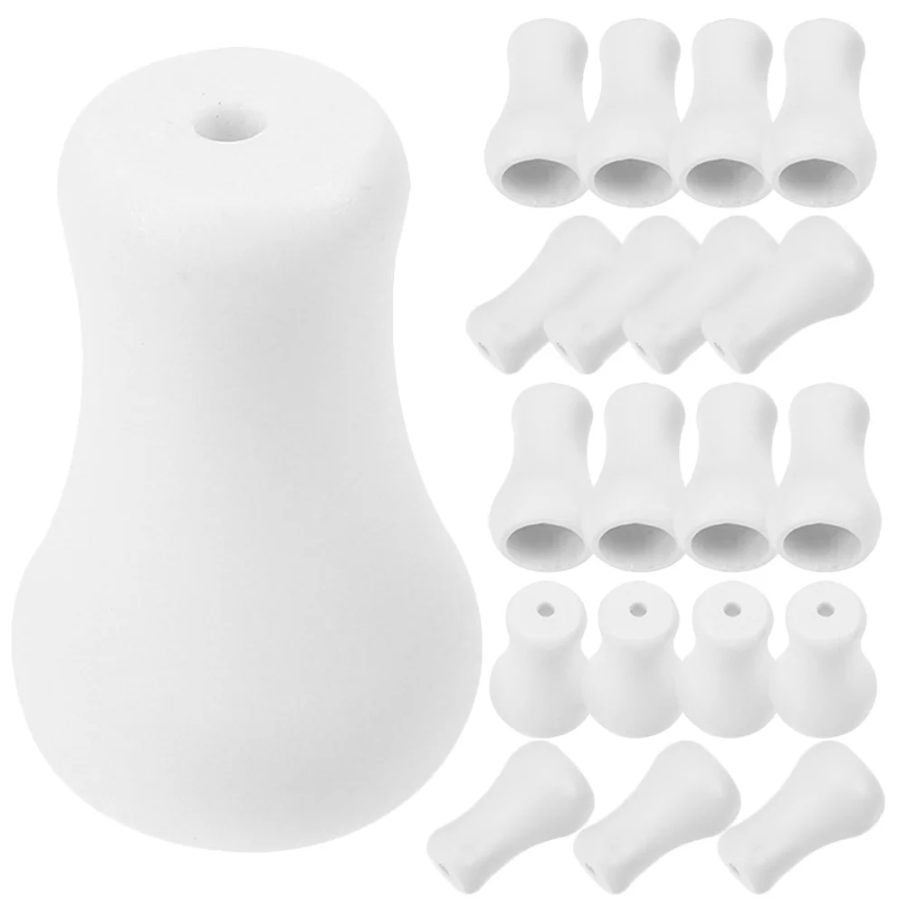 20 قطعة من البلاستيك الأبيض أعمى سحب المقابض استبدال ستائر النوافذ الحبل ينتهي حامل ل ظلال الأسطوانة ستائر الألومنيوم الرومانية الحبل