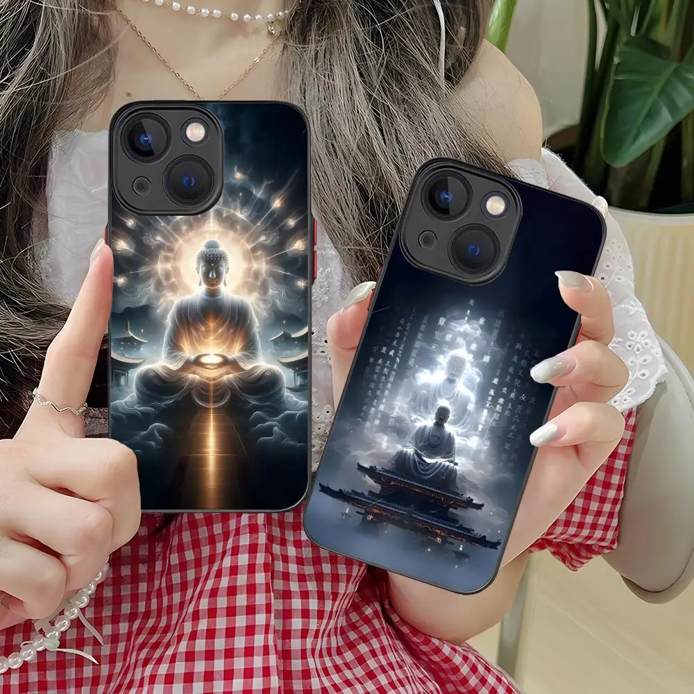 

Эстетичный чехол для телефона с изображением Будды для iPhone 17 16 15 14 13 12 11 X XR XS 8 7 Air Pro Max Plus Mini, цветной силиконовый чехол