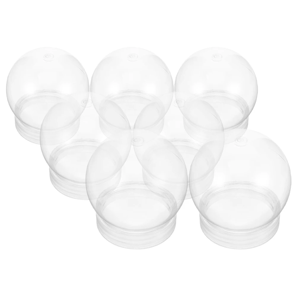 

7 Pcs DIY Snowflake Ball Crystal Halloween Decor Crafts Photo Globe Kit Coraline Clear Plastic Child