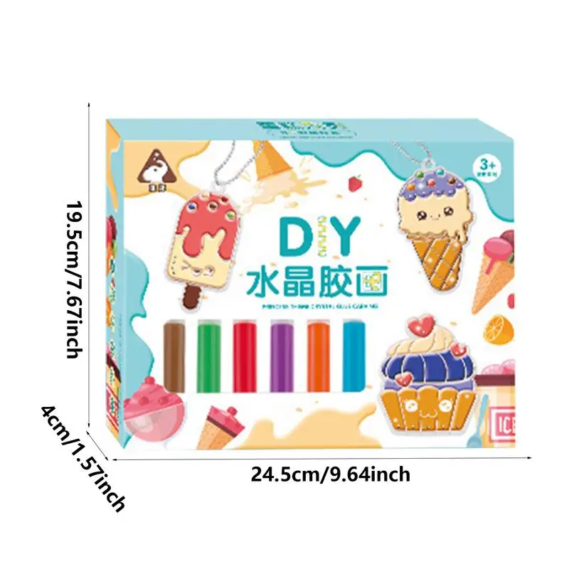 DIY 크리스탈 페인트 아트 세트, 장식용 크리스탈 페인팅 키트, 3D 그래피티 공예, 베이킹 프리 접착제, 재미있는 파티 활동 아트 프로젝트