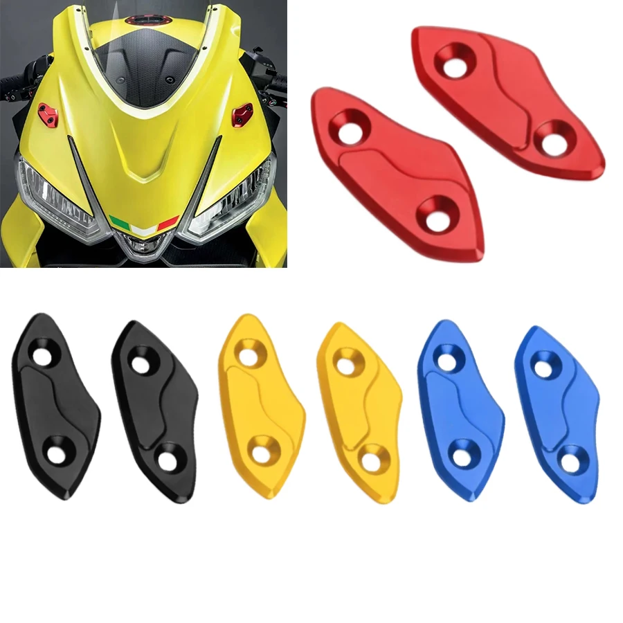 New Rear Mirror Hole Cover For Aprilia RS660 RSV4 1100  Motorcycle CNC Windscreen Mirror Cover Driven Mirror Eliminators Cap