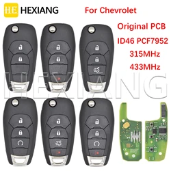 HE Original PCB ID46 PCF7952 433MHz Car Remote Flip Key For Chevrolet  Cruze Avo XL7 XL8 Trailblazer Onix RS Tracker