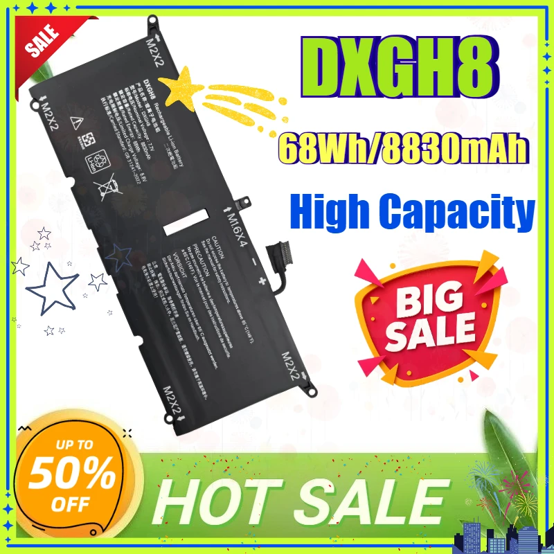 DXGH8 HK6N5 Laptop Battery for Dell XPS13 9370 9380 9305 Latitude 3301 P113G P114G P82G H754V DGV24 Inspiron 5390 5391 7490 7191