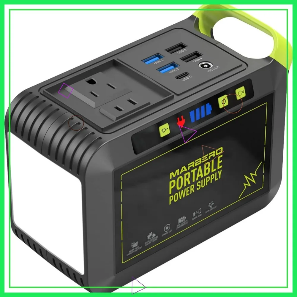 

88Wh Portable Power Station with AC Outlet, Fast Charging Solar Generator for Camping Emergency Home Backup