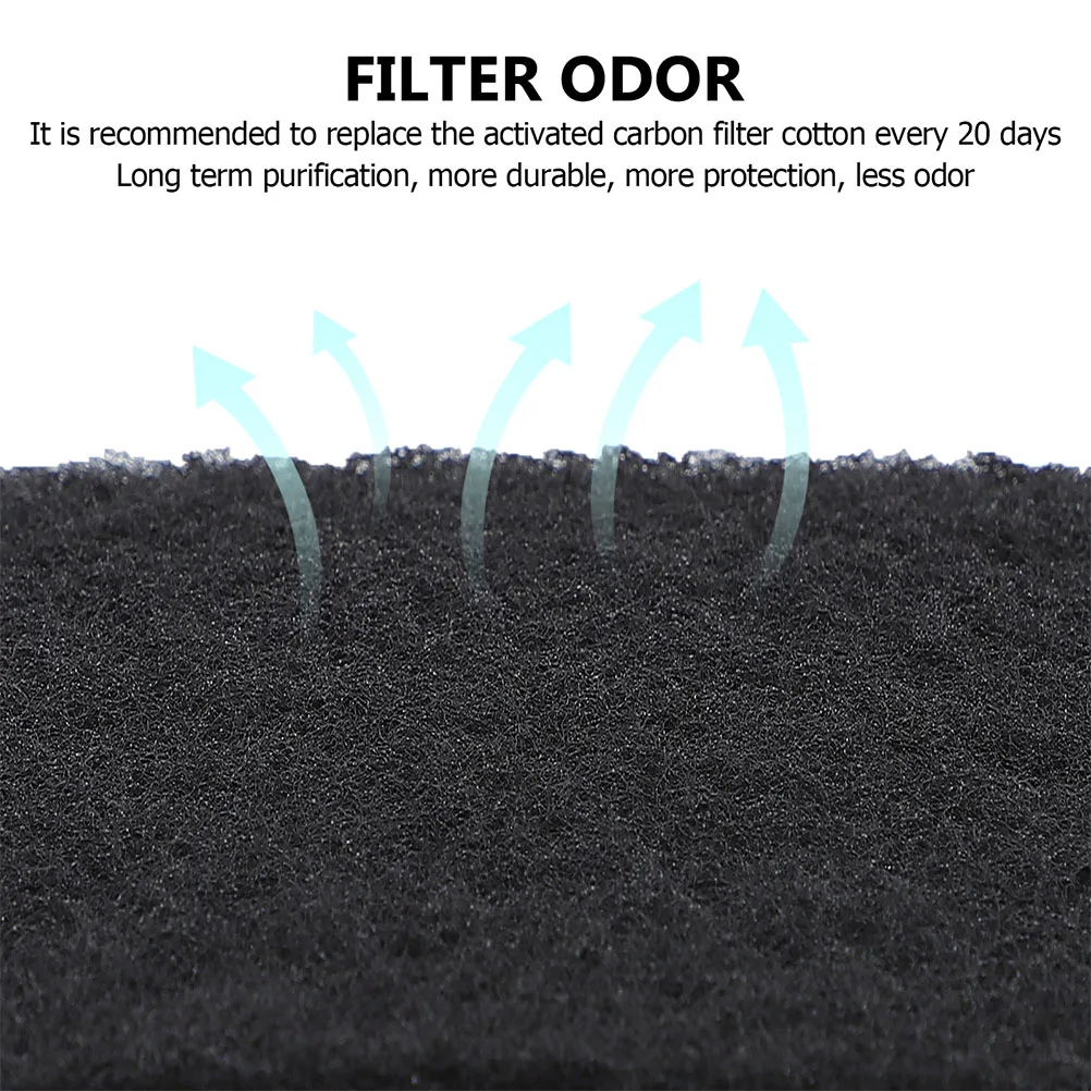 

9pcs Activated Carbon Filter for Cat Litter Box Odor Remover Pad Charcoal Bag Filters Pre-filter Replacement Pet Supplies Strong