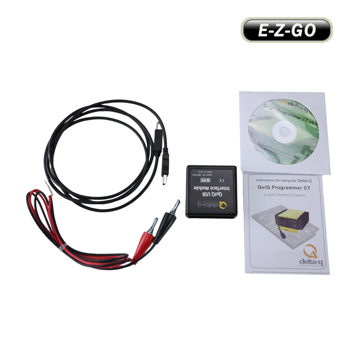 Delta-Q QuiQ Programmer CT V4.0 Kit 900-0089-02 Charger Programmer for EZGO Golf Cart Sightseeing Vehicle Charger Coding Tool