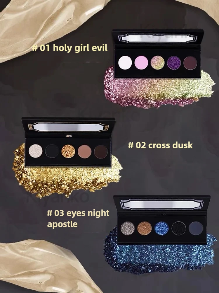 Scepter Smoked 5 color Eyeshadow tray Black Gold Earth Matte Pearl Eye Makeup Rare beauty cosmetics products for ladies