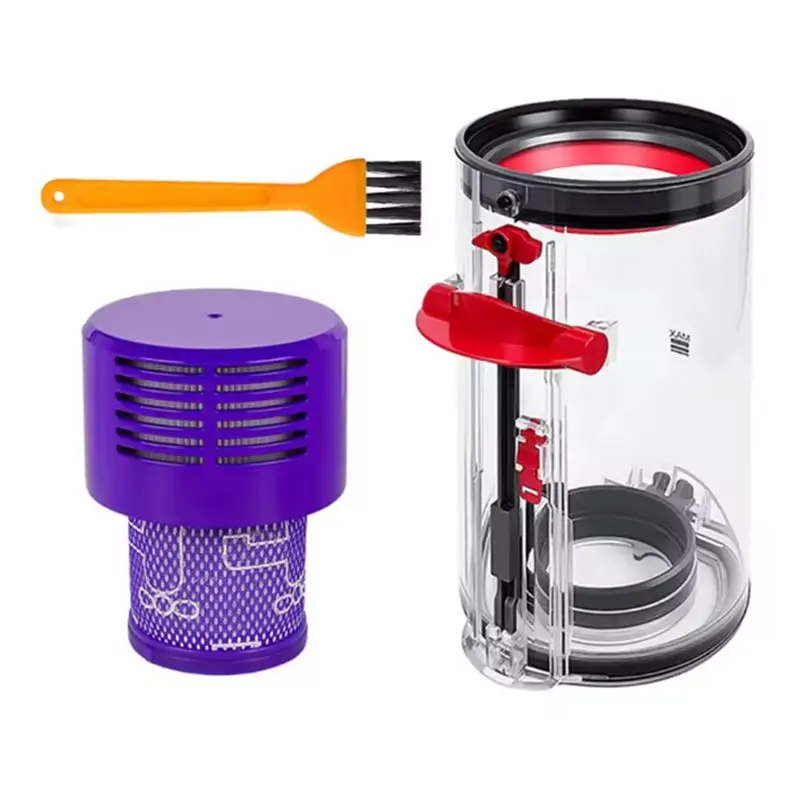 Dust Bucket HEPA Rear Filter For Dyson V10 SV12 US Vacuum Cleaner Accessories Dust Bin Lid Fixed Dust Cup Spare Replacement Part