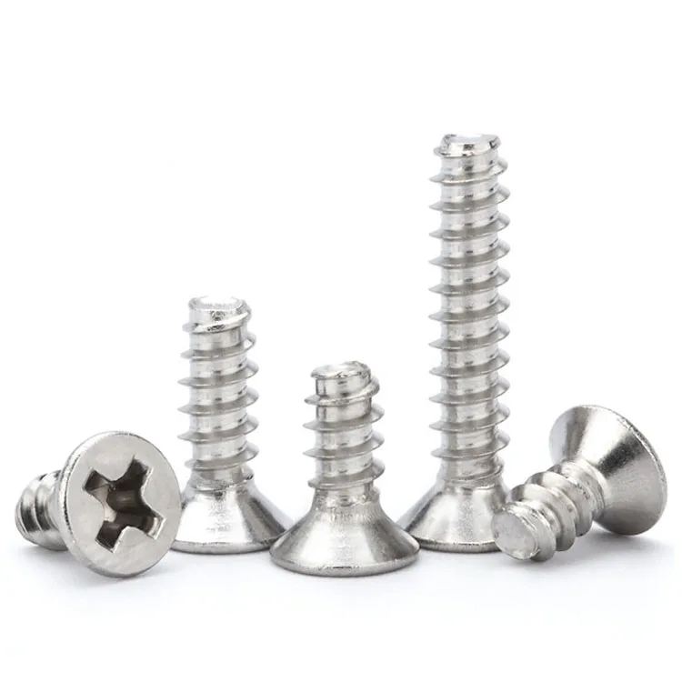 10~200Pcs M1 M1.2 M1.4 M1.6 M1.7 M2 M2.6 M3 M3.5 M4 M5M6 Cross Recessed Countersunk Head Self-tapping Screws Flat Phillips Screw