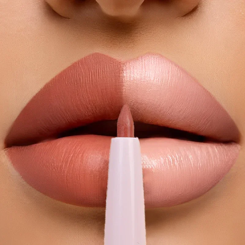 Long Lasting Lipliner Pencil Outline Lips Shape Nude Pink Matte Velvet Lipliner Waterproof Non-stick Cup Lipstick Pen Cosmetics