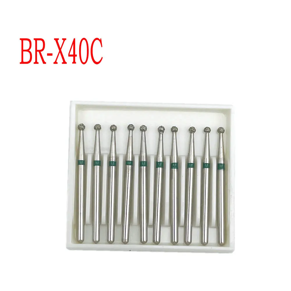 Extra Long Dental Diamond Burs, Handpiece de alta velocidade, Ferramentas Dentista, 25mm, FG, 1.6mm Shank, 10Pcs Pack