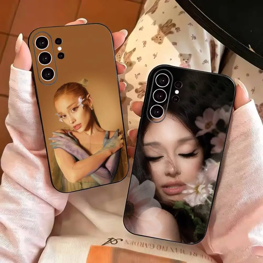 A-Ariana Grande Hot Singer Gift Phone Case For Samsung S25,S24,S21,S22,S23,S30,Ultra,S20,Plus,Fe,Soft Silicone Black Cover