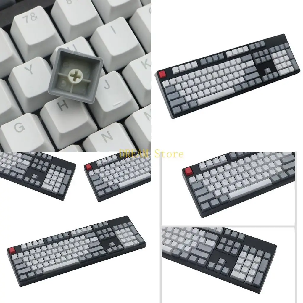 

Клавиатура в винтажном стиле PBT Shot с подсветкой RGB OEM профиль 108 клавиш полный набор сдвиг лучшая распродажа