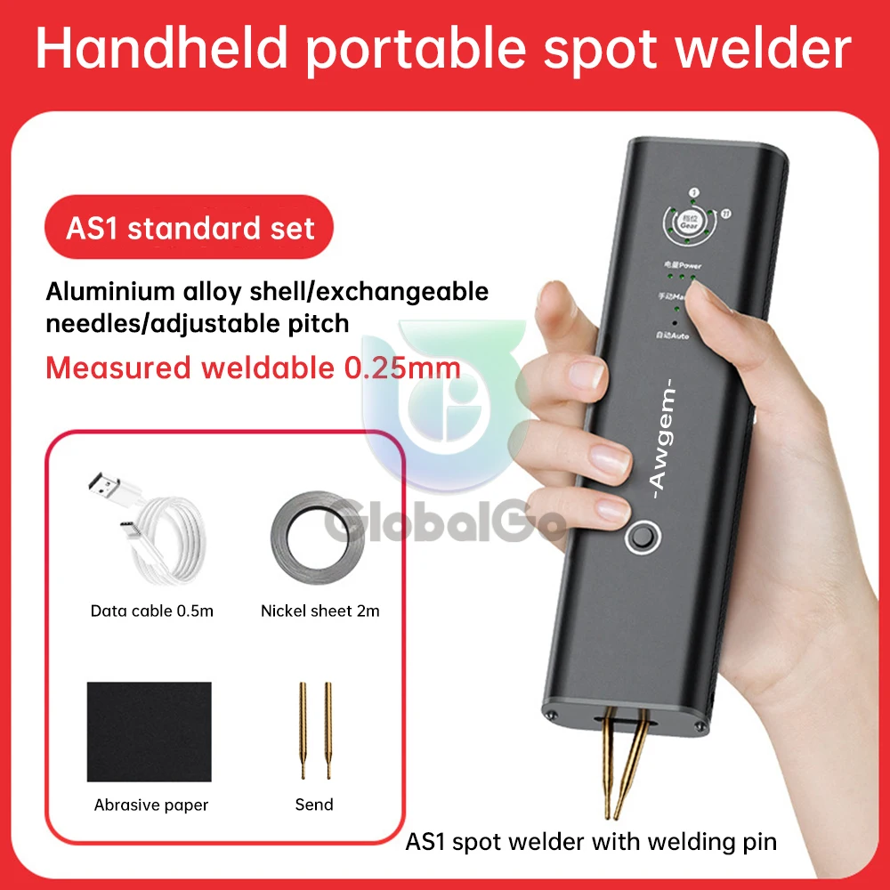 Portable Spot Welder 11 Gears Adjustable DIY Handheld Spot Welding Machine Energy Storage Spot Welding for 18650 Lithium Battery