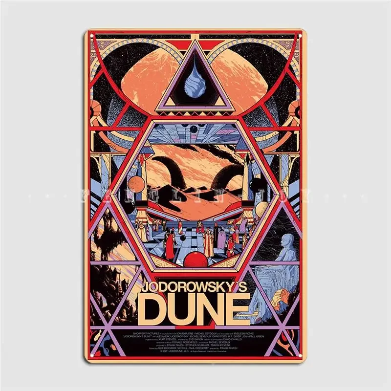 Fan Art: Jodorowsky's Dunes Metal Sign Club Party Living Room Retro Painting Décor Tin Sign Posters
