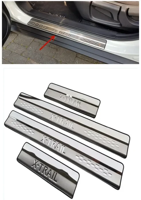 

For Nissan X-Trail 2014-2021 stainless steel car Welcome pedal threshold guard plate anti-scratch protection car accessories