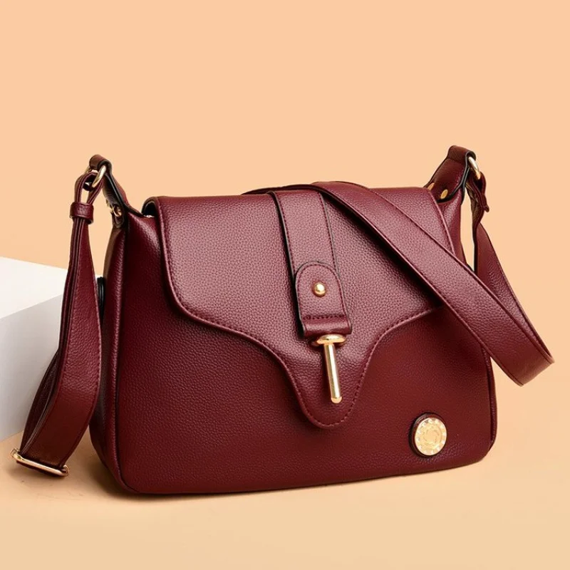 

Durable Leather Tote Bag For Women, Luxury Brand Messenger Crossbody Handbag Popular Elegant