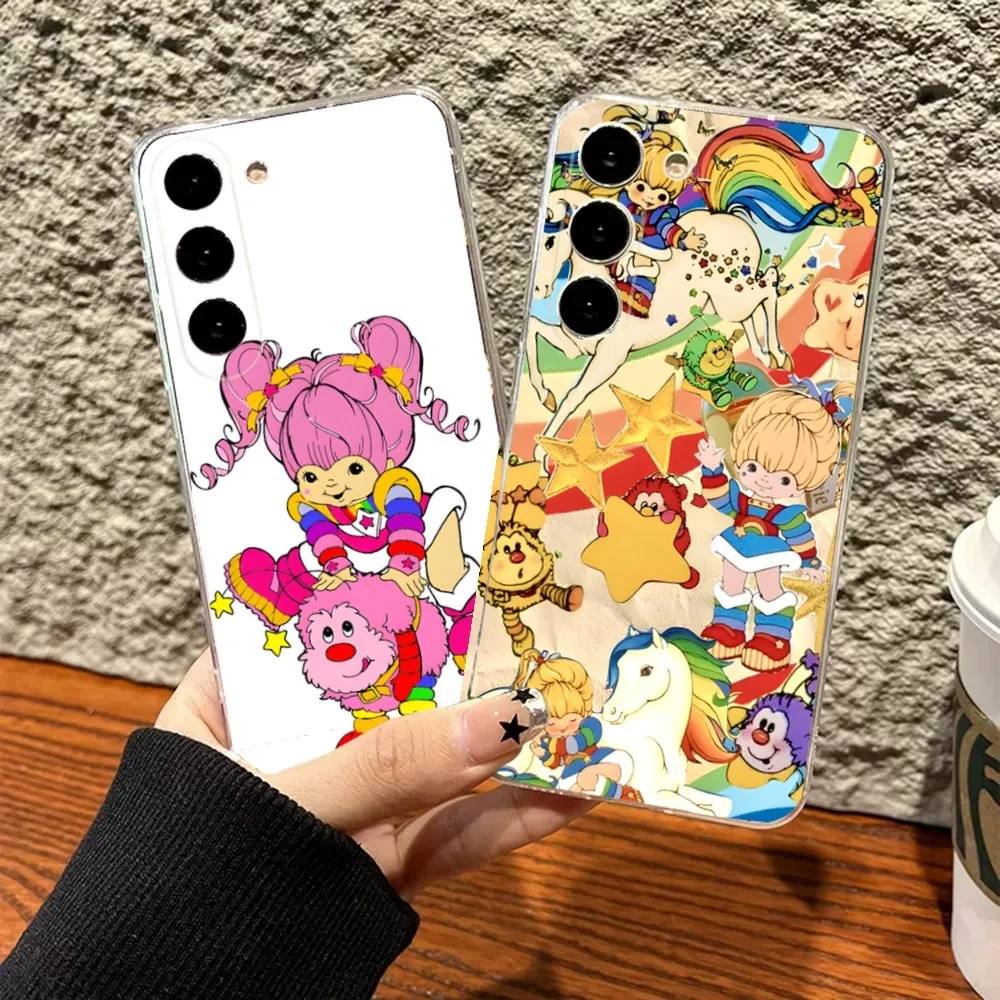 Cute Rainbow Brite Phone Case For Samsung Galaxy A71,70,52,51,40,31,A50,30S,21S,Note20ultra Transparent Cover