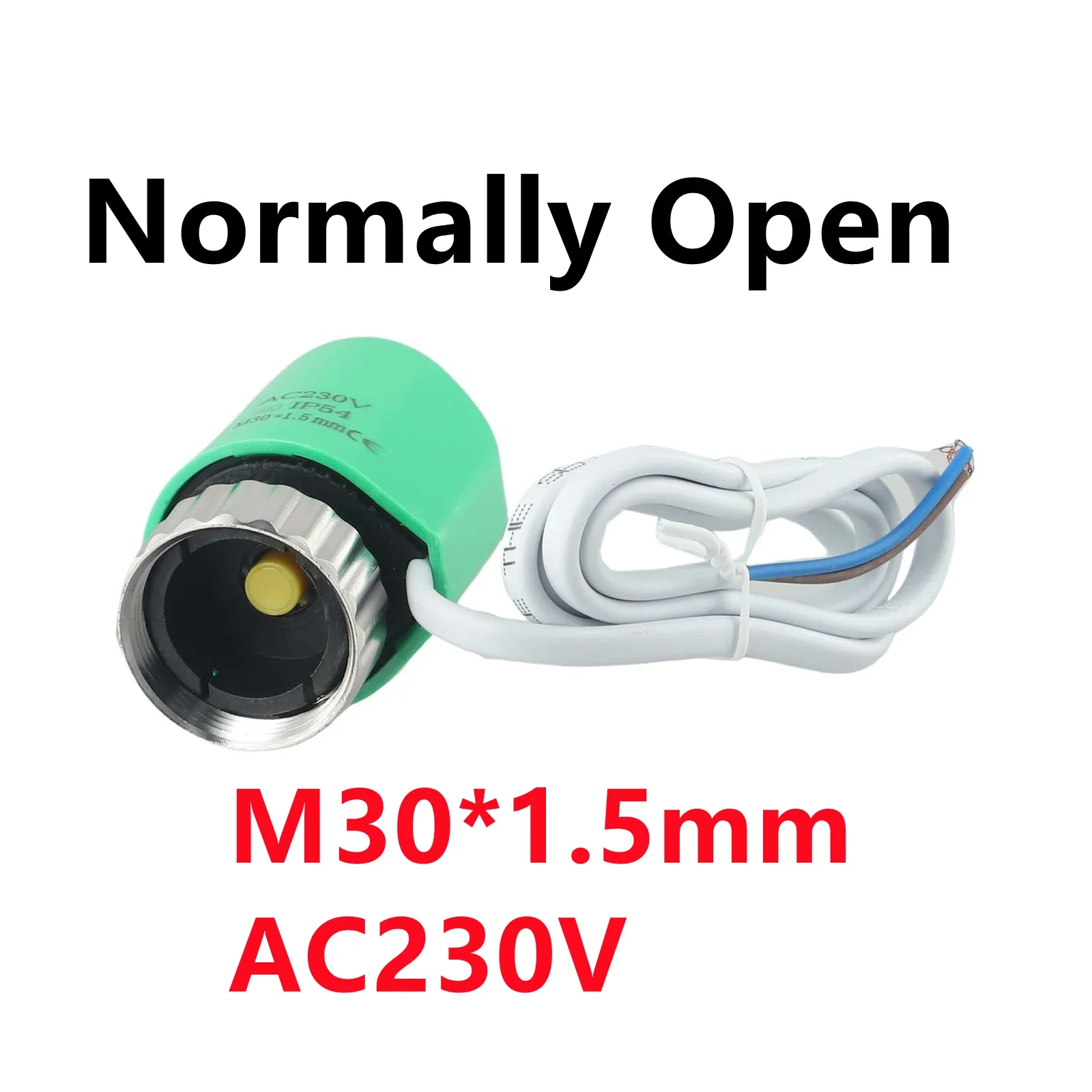 AC230V attuatore termico elettrico valvola attuatore riscaldamento M30 * 1.5mm per sistemi di valvole radiatore riscaldamento a pavimento-5 ~ 60 ° riscaldamento