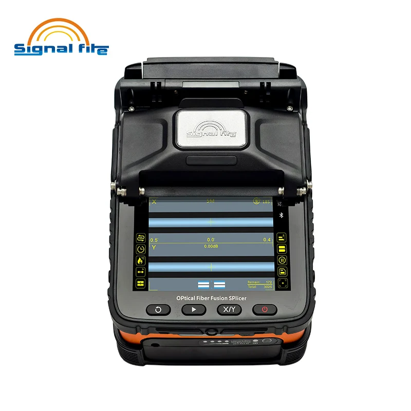 Signal Fire AI-5 Pro Fiber Optic Fusion Splicer 6 Motors Auto Focus Splicing Machine 8s Fast Splicing 18s Heating for FTTH