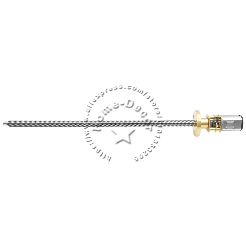 1pcs DC6V/12V N20 Metal Gearbox Speed Reduction DC Gear Motor T5 Quick Thread 160mm Long Screw Stainless Steel With Flange #2