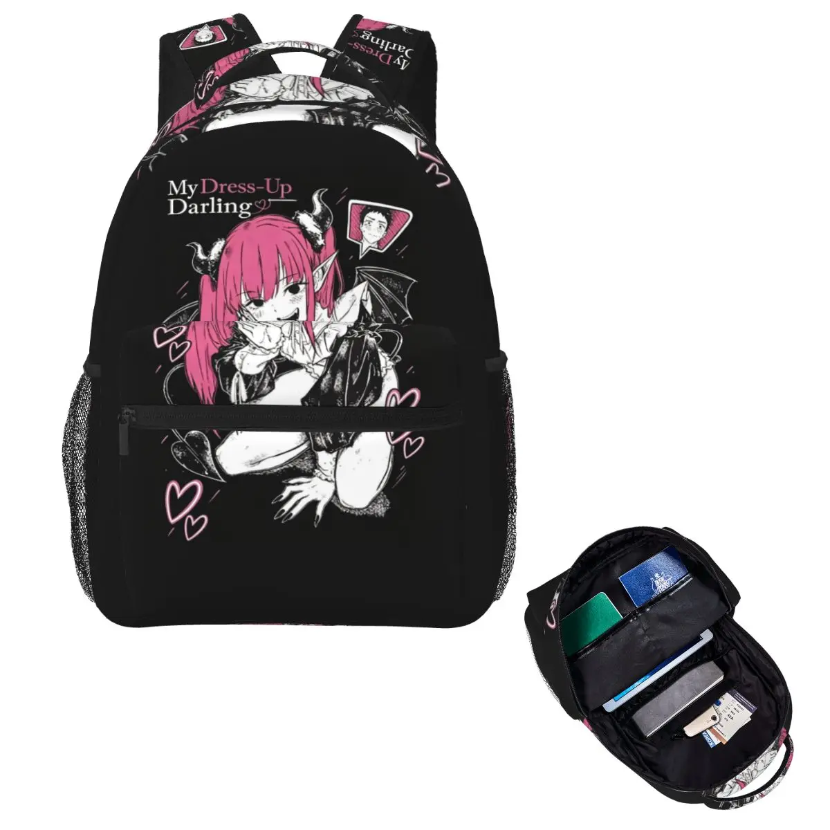 Marin Kitagawa My Dress-Up Darling Anime Student Backpack School Bag Hiking Travel Daypack for Boys Girls Bookbag Shoulder Bags