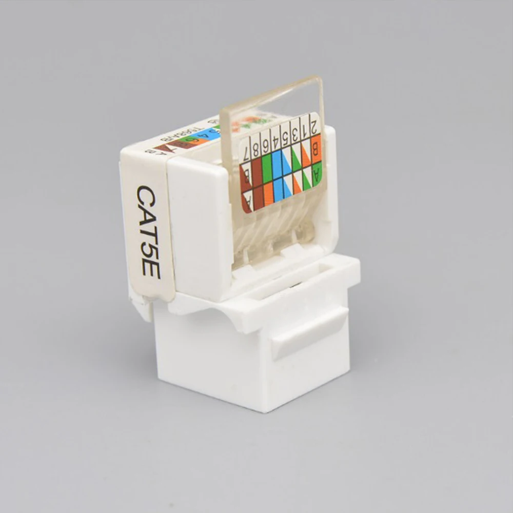 RJ45 CAT5e Socket 10PCS Ethernet Network Connector Information Computer Outlet Cable Adapter Jack Wall Plug UTP Network Module