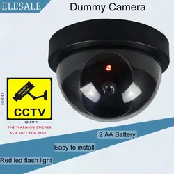Dummy Camera Flashing Led Fake Camera Creative Black Plastic Dome CCTV Camera Power Via AA Battery Surveillance Security System