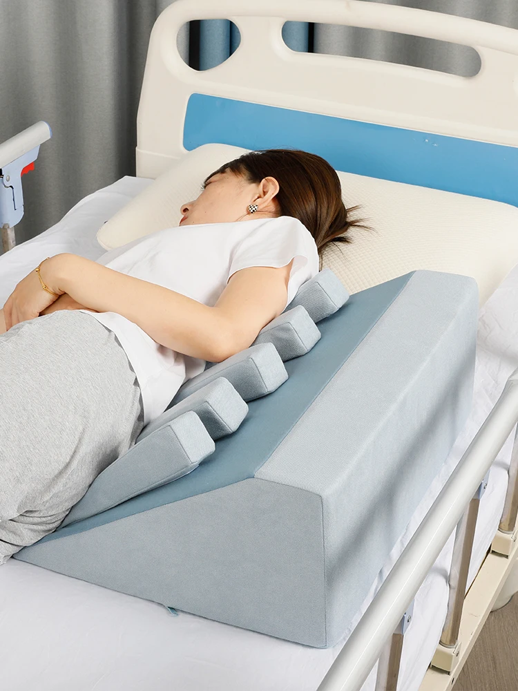 

Modern Simplicity Shape Bed Pillow for Elderly Prevent Bedsores Trapezoidal Pad Side Body Rest Home Use