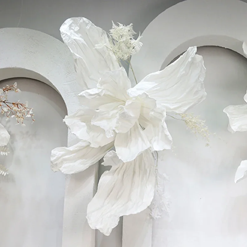 Artificial Folds Paper Iris Wedding Scene Paper Flowers Birthday Party Background Decoration Stage Window Display Props