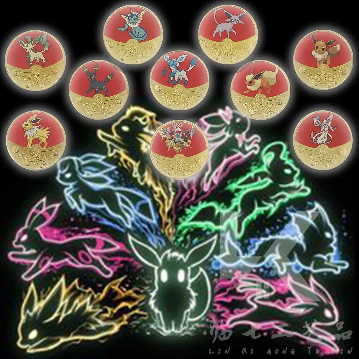 

Pikachu Commemorative Coins Ibrahimovic Series Pokémon Anime Gold Plated Coins, Gold Coins Commemorative Badges Coins