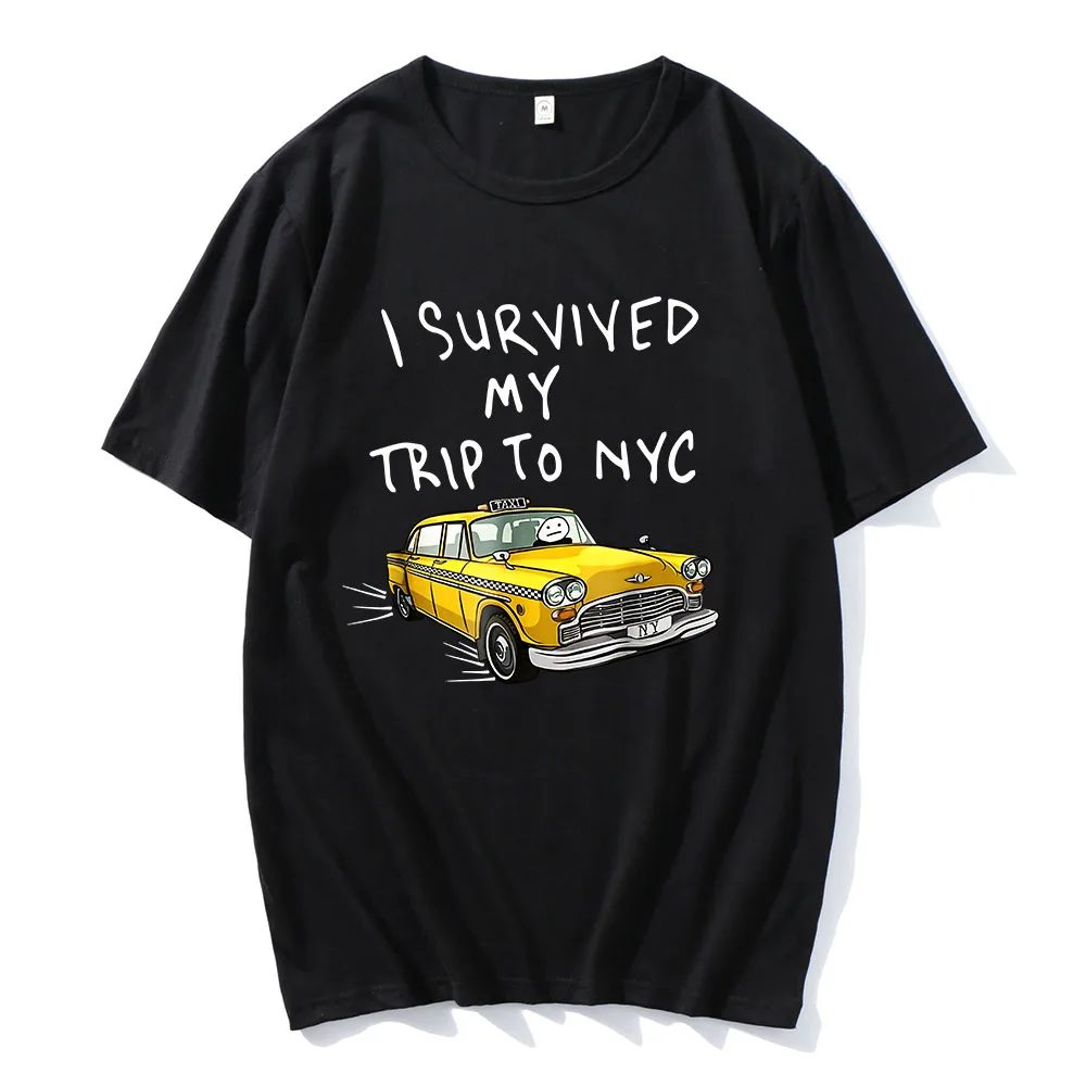I Survived My Trip To NYC T-shirt Tom Holland Tees Camisas Streetwear Funny Car Cartoon Graphic Tshirts Summer Soft Tops