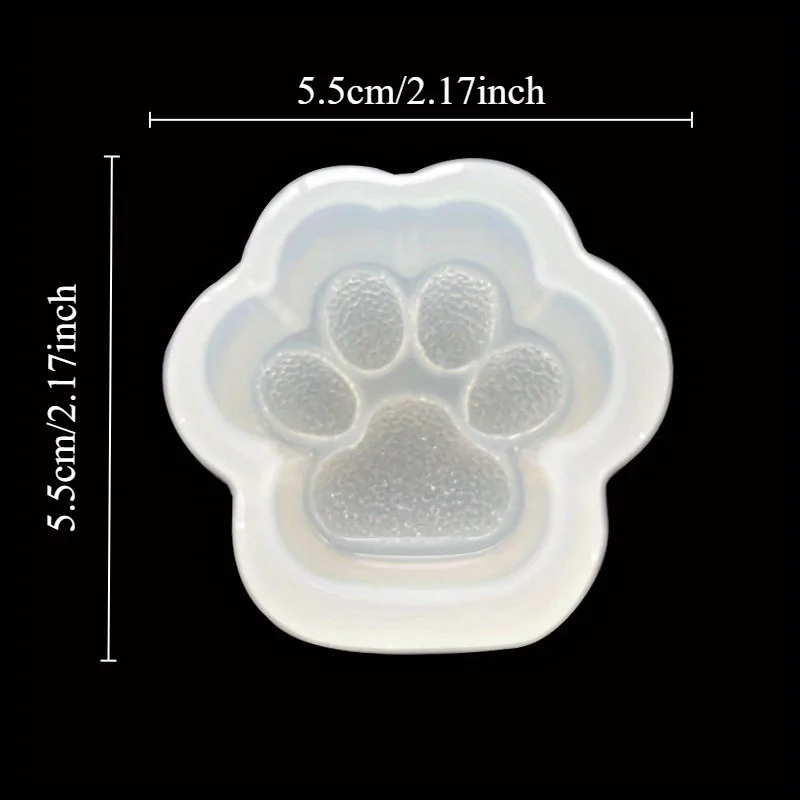1pc Paw Print  Mold, Clear Epoxy Resin Casting Mold for DIY Crafts, Jewelry Making, Glitter Quicksand Ornaments - view 4