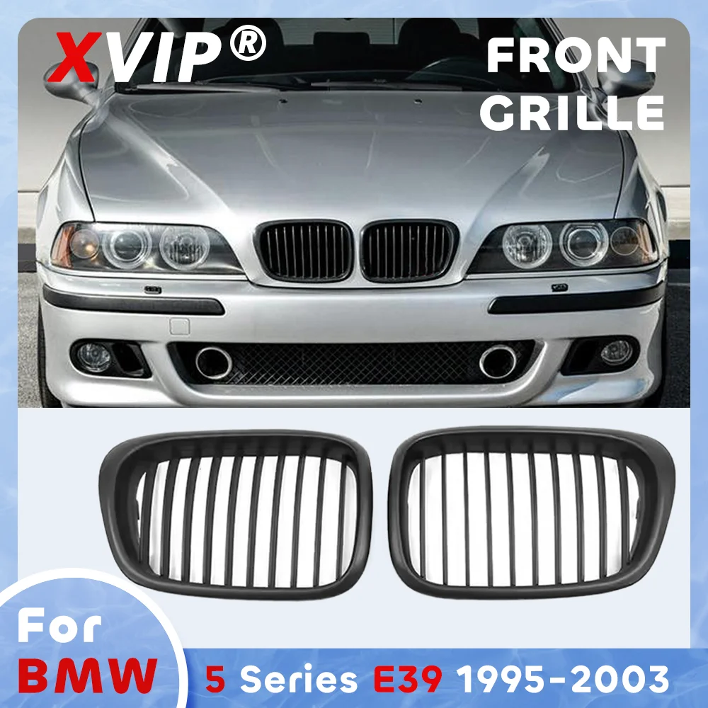 

Матовая черная решетка переднего бампера XVIP в стиле Single Line для BMW 5-й серии E39 1995-2003 гг.