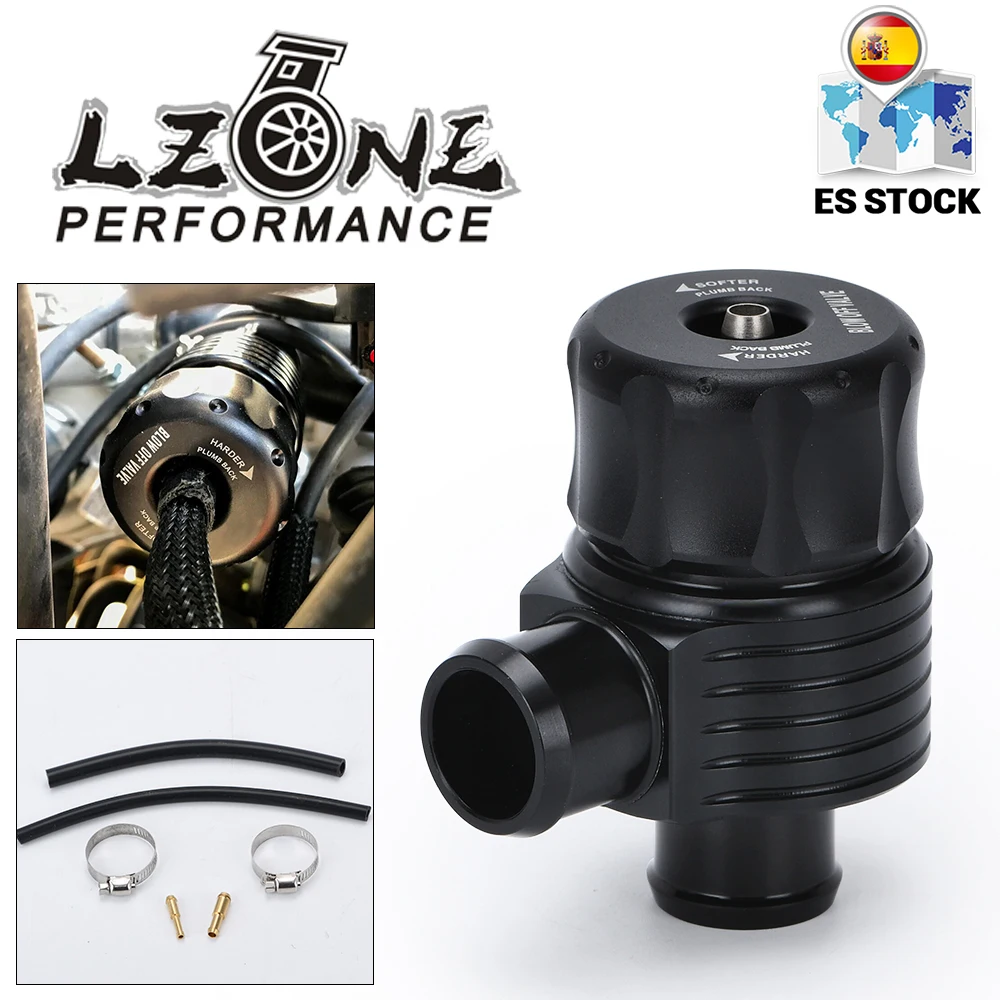 LZONE - Turbo Diverter Dump Blow Off Valve Universal 1.8T 25mm Fitment aluminum  Blow Off Valve Turbo Wastegate bov with Adpater