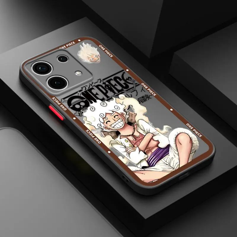 Anime Cartoon Luffy Frosted Translucent Phone Case For Redmi 9A 9C 9i 9T 10 Prime 10C K30 K40 S K20 Pro Gaming Plus