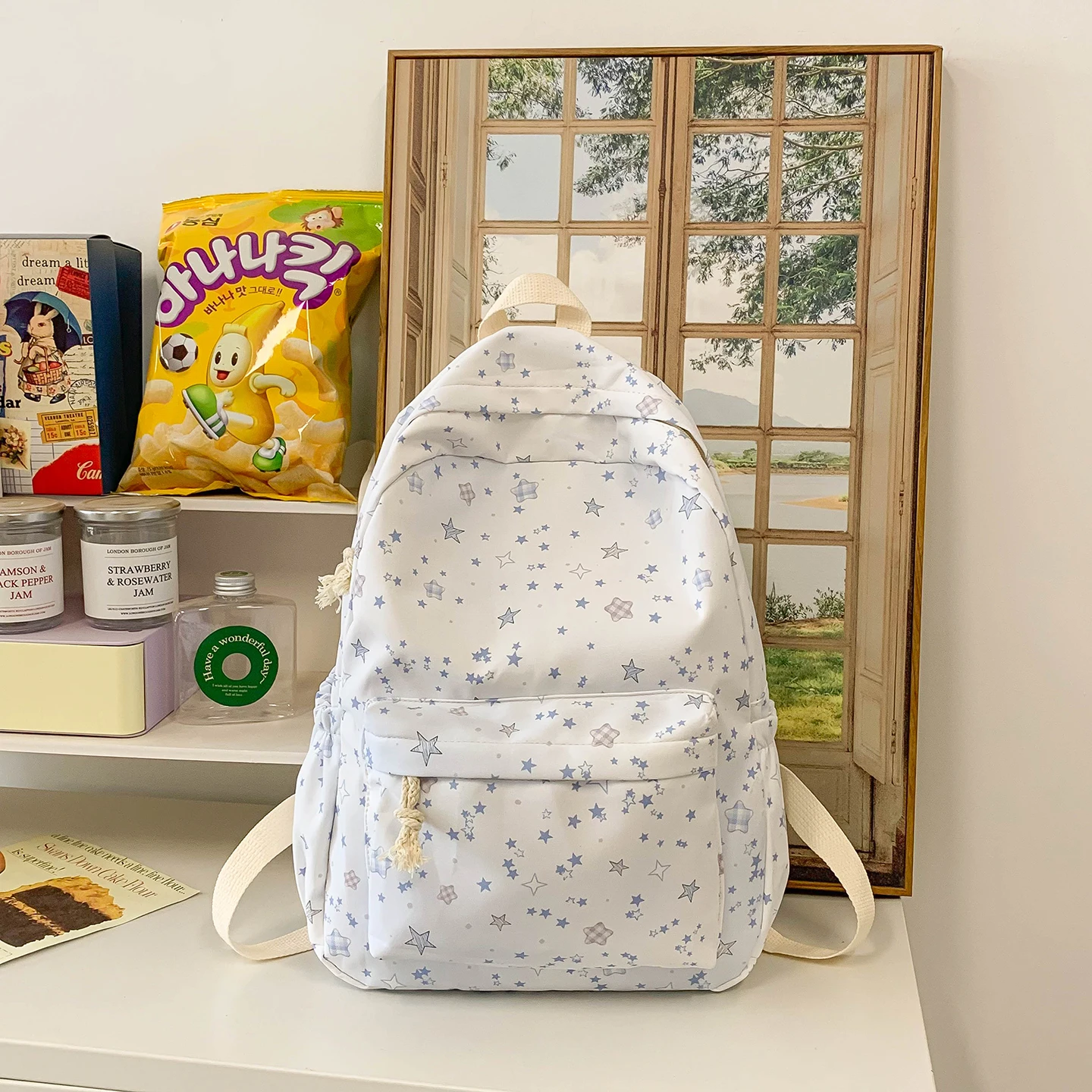 

Рюкзак большой вместимости, мужская и женская студенческая компьютерная сумкаМногокишеньковый водонепроницаемый и износостойкий рюкзак для поездок на работу