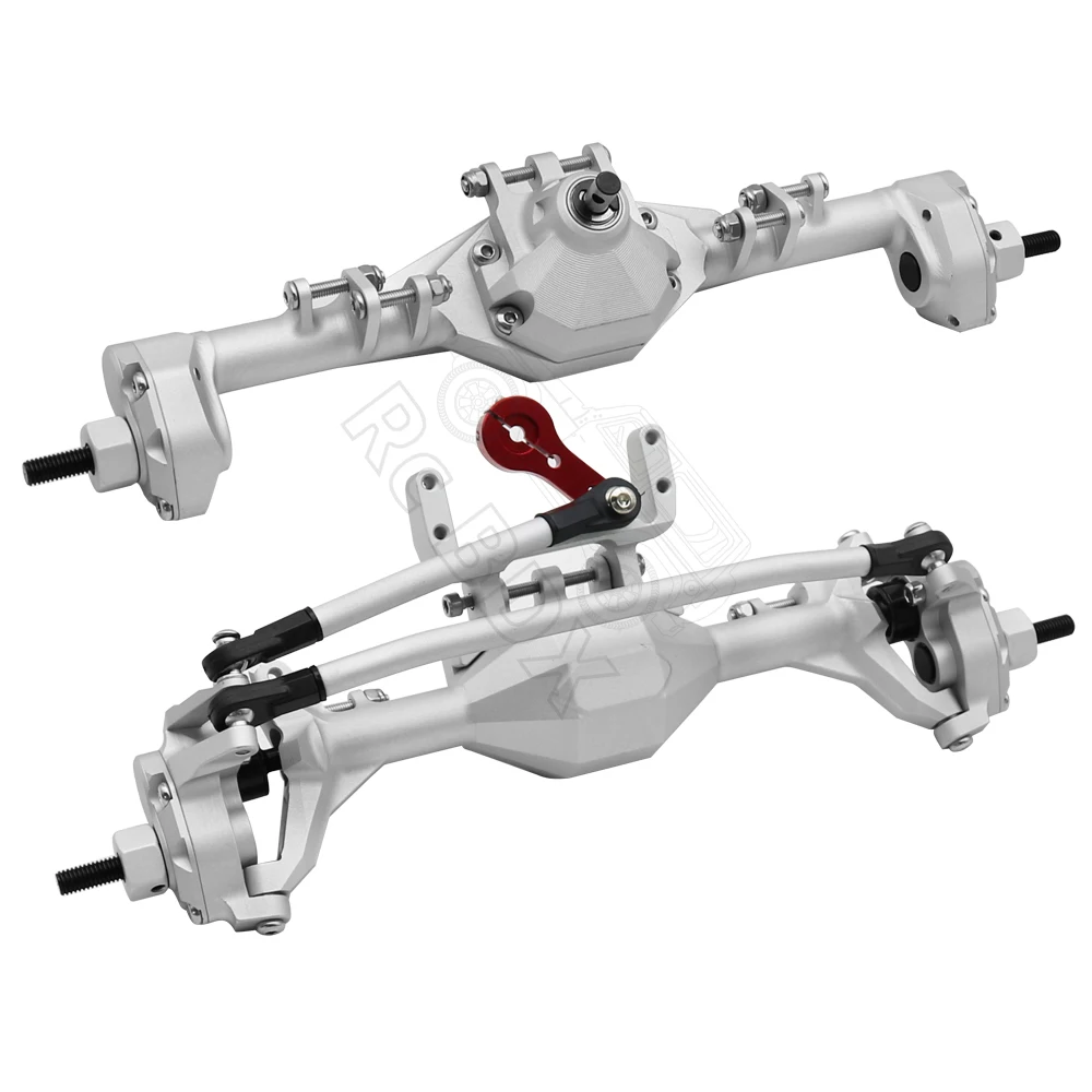 CNC-gefräste Aluminium-integrierte vordere hintere Portalachse eloxiert für 1/10 RC Crawler Car Axial SCX10 II RGT 86100 Redcat GEN8