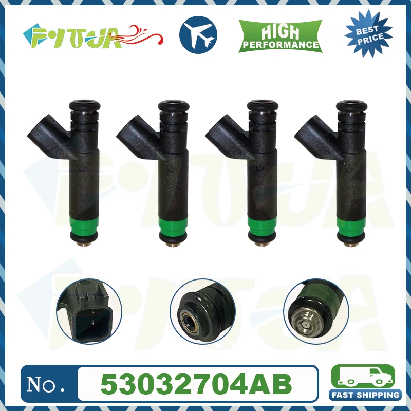 

4pcs Fuel injector 53032704AB For Dodge Dakota Ram 1500 Durango 4.7L Jeep Grand Cherokee Engine 04-07 Bico Nozzle NEW Arrival