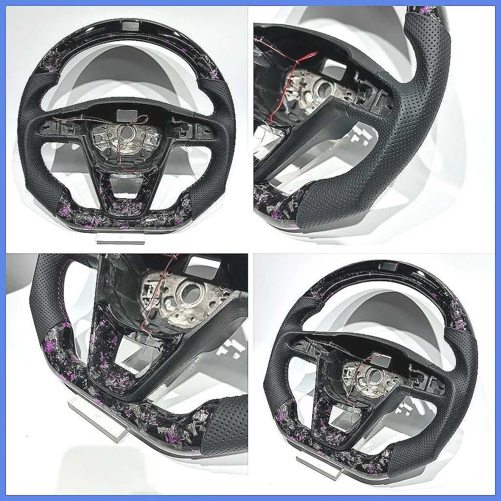 

LED Purple & Perforated Sports Steering Wheel for car