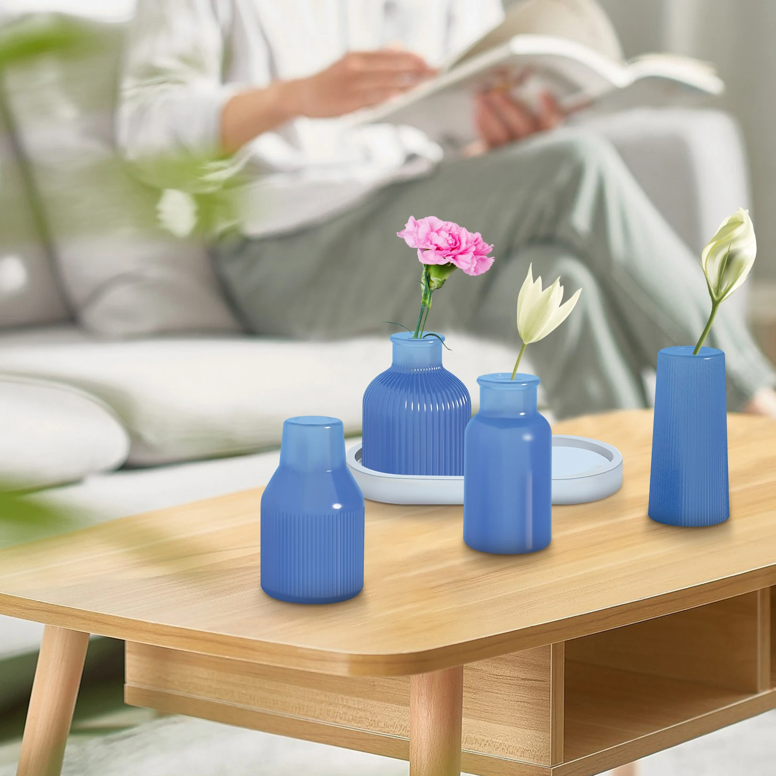 

Silicone Vase Mold Casting Plaster Resin Flower Pot Planter Concrete Container Home Decor Accessories Jewelry Making