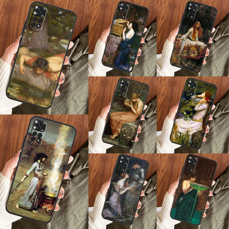 John William Waterhouse Case For Xiaomi Redmi Note 12 11 8 9 10 Pro 11S 10S 9S Redmi 12C 10C 9A 9C 9T Back Cover
