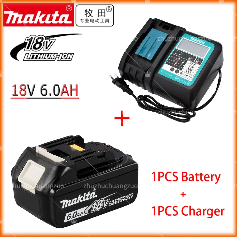 

100% Original Makita 6.0Ah 18V Li-ion Battery Charger DC18RF BL1840 BL1830 BL1430BL1440 DC18RC Charging Tool With USB Port